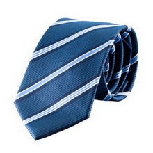 蓝色桑蚕丝领带
