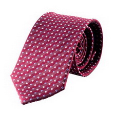 紫色圆点真丝领带