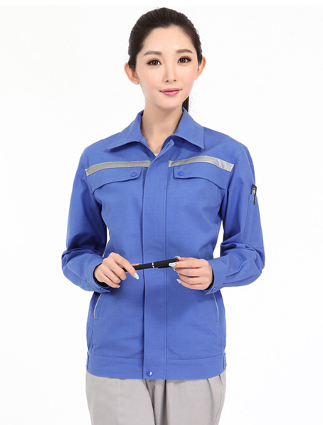 重庆定做女款长袖工服,女式长袖厂服订做加工